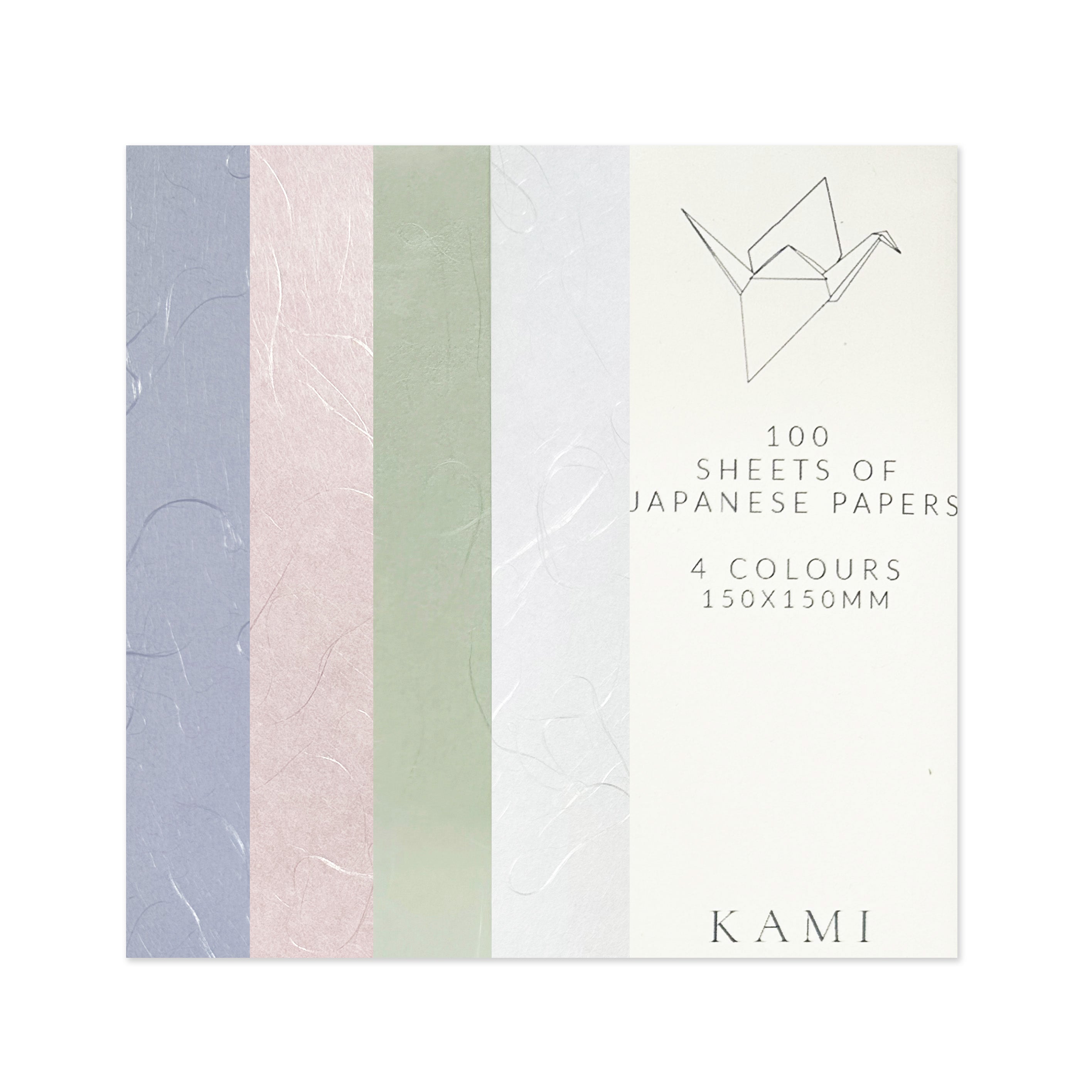 Origami Paper | Ver.2 | Unprinted Japanese | 4 Colours | 100 Sheets | 150mm x 150mm | Kami Paper | 10 DESIGN OPTIONS AVAILABLE