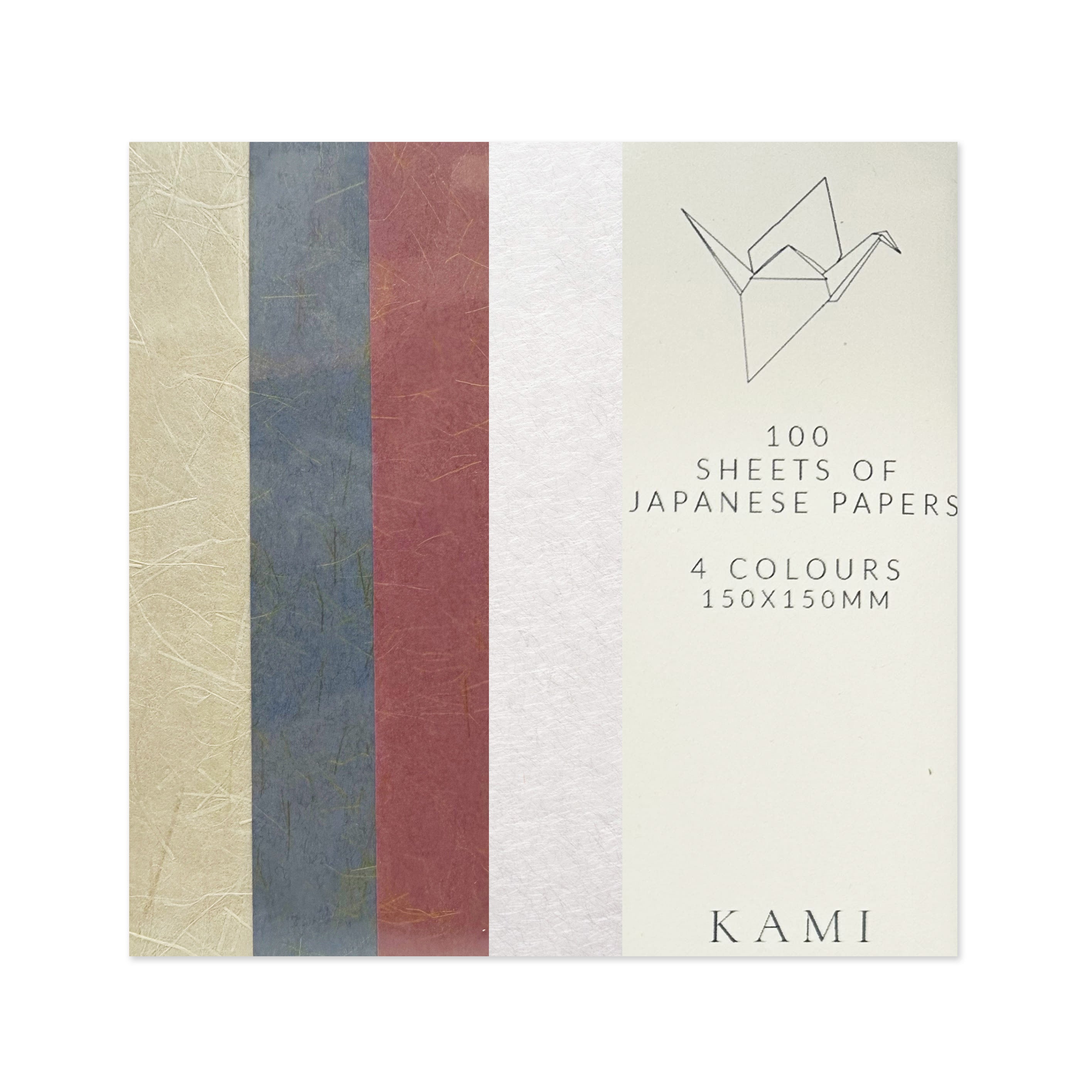 Origami Paper | Ver.2 | Unprinted Japanese | 4 Colours | 100 Sheets | 150mm x 150mm | Kami Paper | 10 DESIGN OPTIONS AVAILABLE