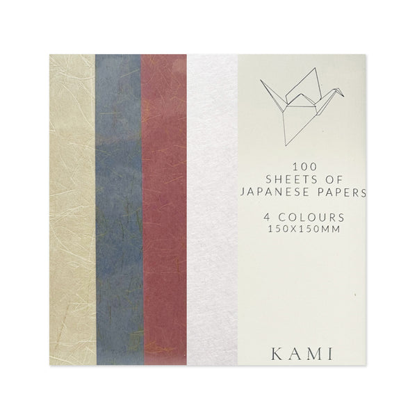 Origami Paper | Ver.2 | Unprinted Japanese | 4 Colours | 100 Sheets | 150mm x 150mm | Kami Paper | 10 DESIGN OPTIONS AVAILABLE