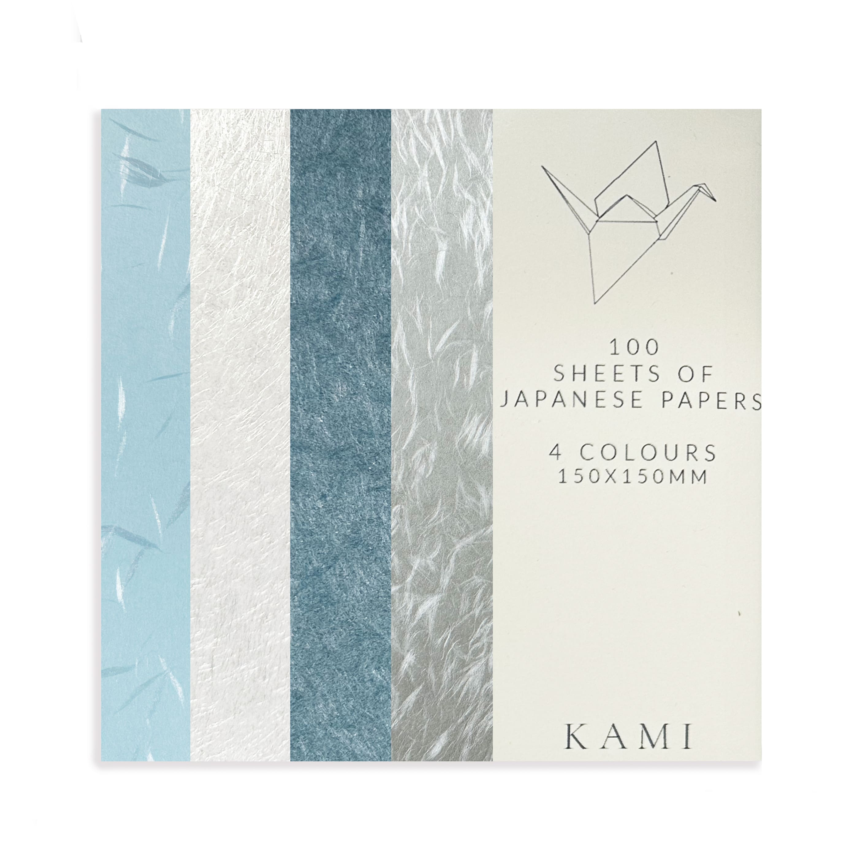 Origami Paper | Unprinted Japanese | 4 Colours | 100 Sheets | 150mm x 150mm | Kami Paper | 5 DESIGN OPTIONS AVAILABLE