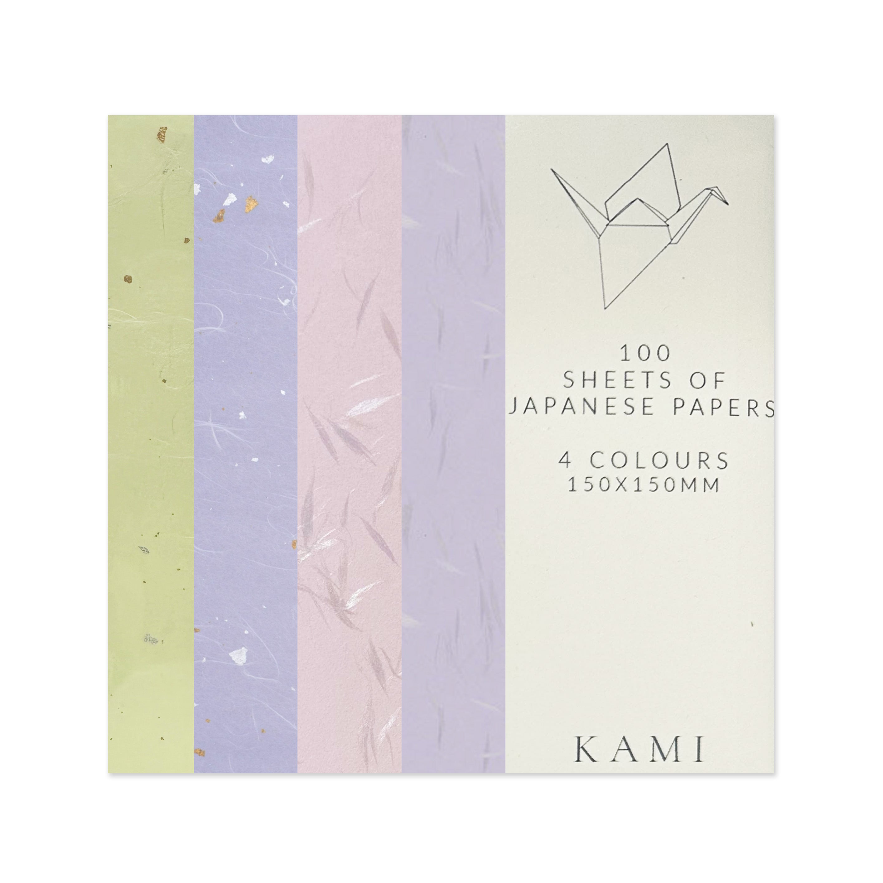 Origami Paper | Ver.2 | Unprinted Japanese | 4 Colours | 100 Sheets | 150mm x 150mm | Kami Paper | 10 DESIGN OPTIONS AVAILABLE