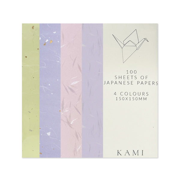 Origami Paper | Ver.2 | Unprinted Japanese | 4 Colours | 100 Sheets | 150mm x 150mm | Kami Paper | 10 DESIGN OPTIONS AVAILABLE