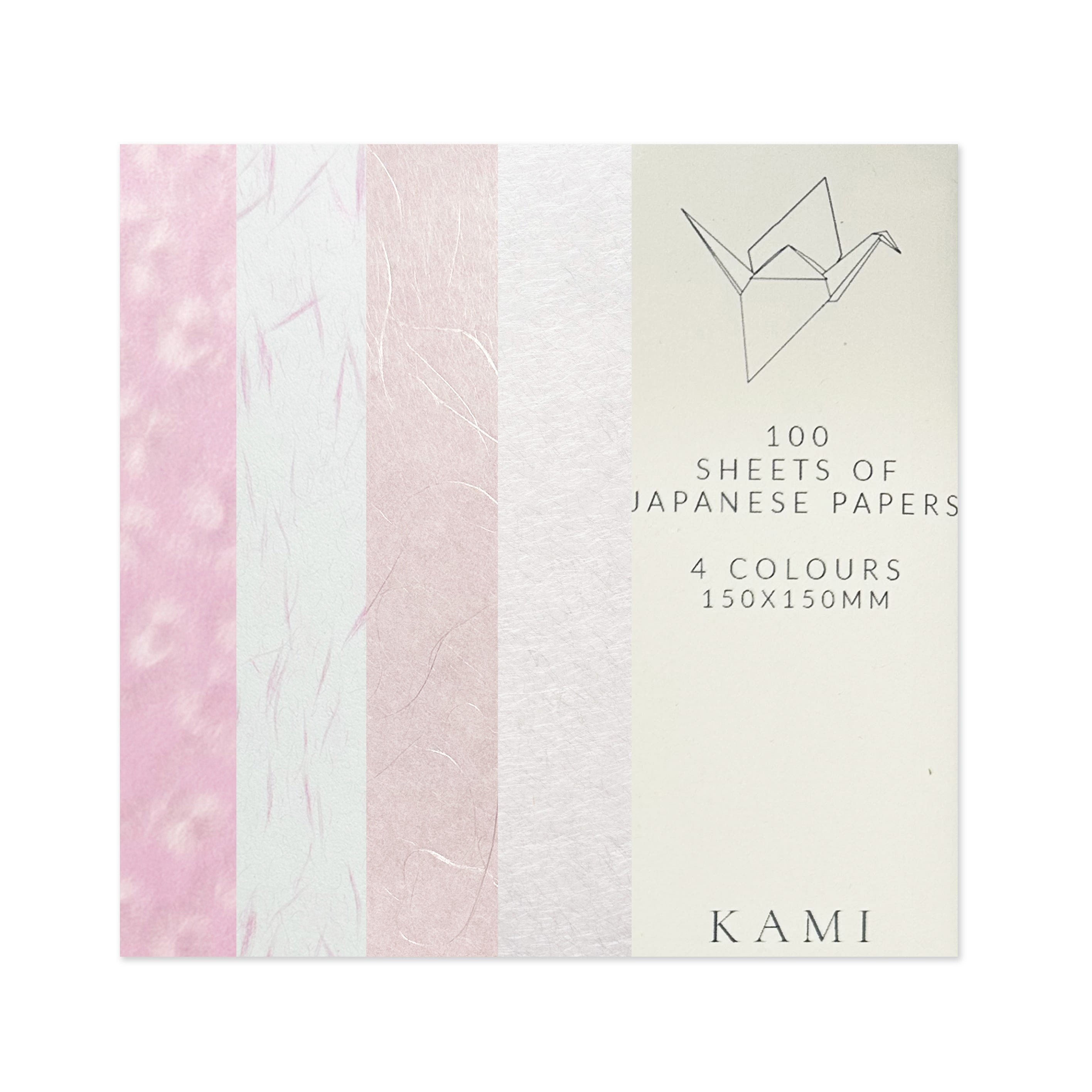 Origami Paper | Ver.2 | Unprinted Japanese | 4 Colours | 100 Sheets | 150mm x 150mm | Kami Paper | 10 DESIGN OPTIONS AVAILABLE