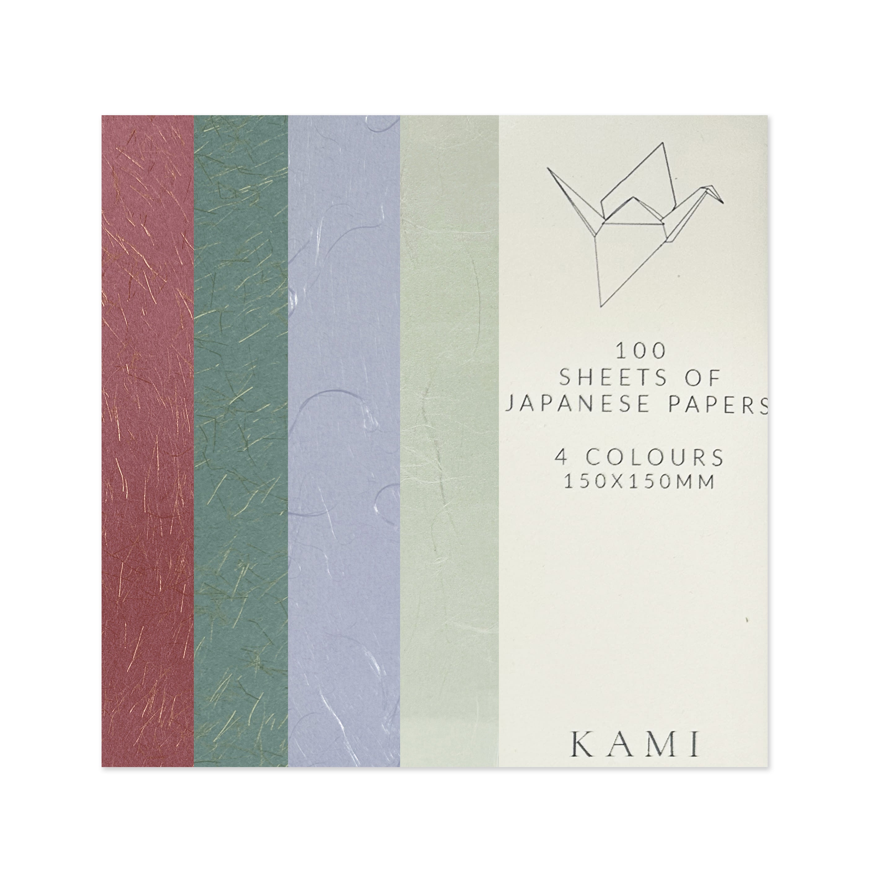 Origami Paper | Ver.2 | Unprinted Japanese | 4 Colours | 100 Sheets | 150mm x 150mm | Kami Paper | 10 DESIGN OPTIONS AVAILABLE