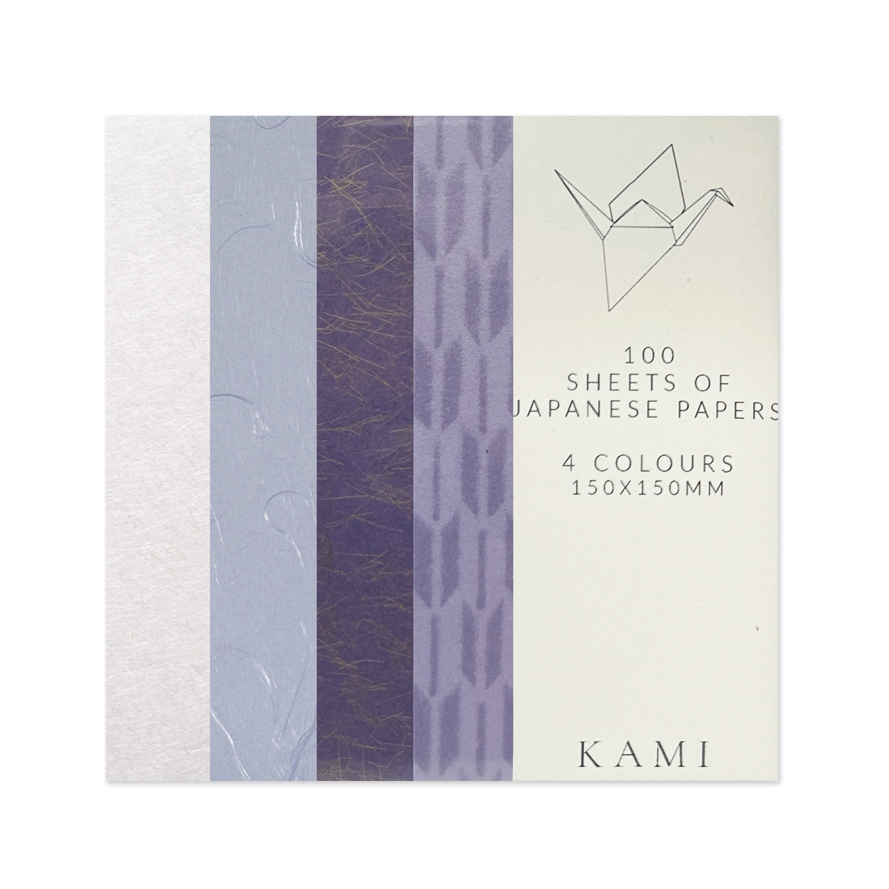 Origami Paper | Ver.2 | Unprinted Japanese | 4 Colours | 100 Sheets | 150mm x 150mm | Kami Paper | 10 DESIGN OPTIONS AVAILABLE
