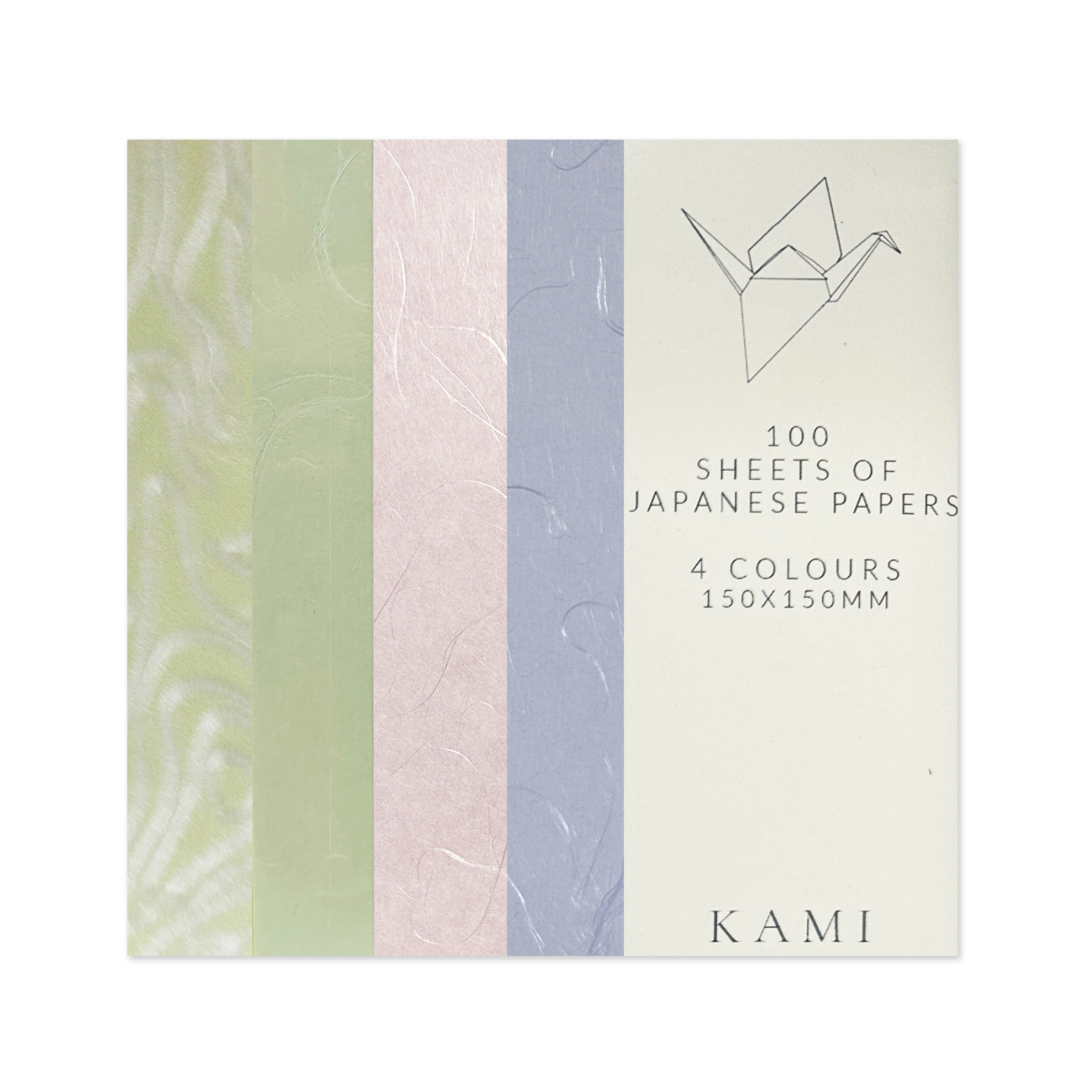 Origami Paper | Ver.2 | Unprinted Japanese | 4 Colours | 100 Sheets | 150mm x 150mm | Kami Paper | 10 DESIGN OPTIONS AVAILABLE