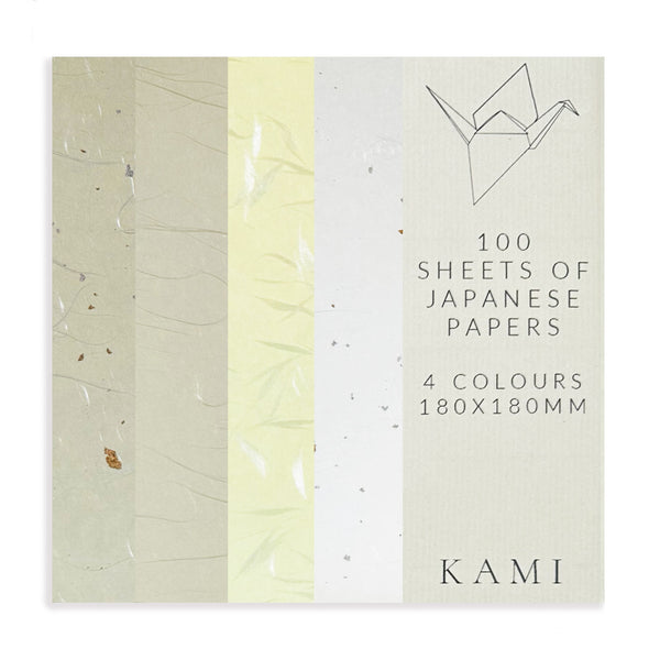 Origami Paper | Unprinted Japanese | 4 Colours | 100 Sheets | 180mm x 180mm | Kami Paper | 7 DESIGN OPTIONS AVAILABLE