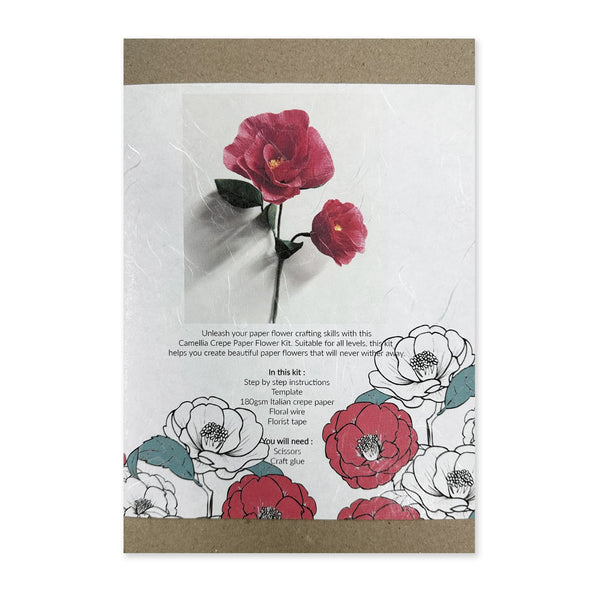 Art & Craft Kit | Crepe Paper Flower Kit | Camellia | Kami