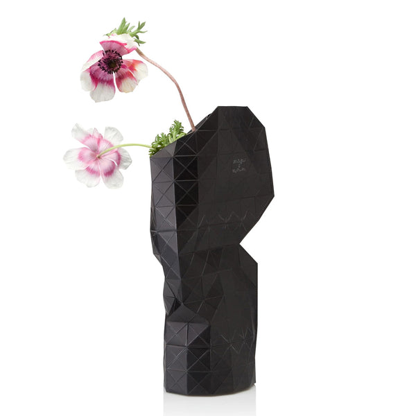 Paper Vase Cover | Large | Black | Tiny Miracles