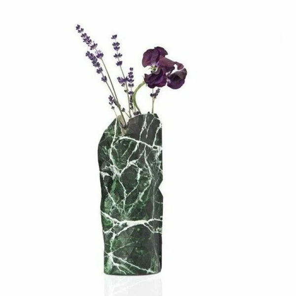 Paper Vase Cover | Small | Marble Green | Tiny Miracles