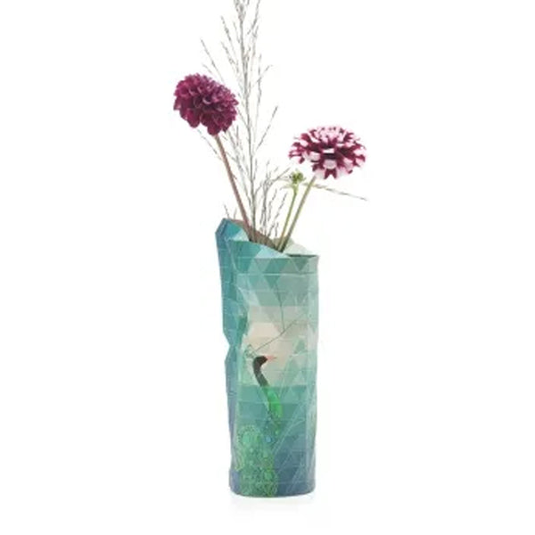 Paper Vase Cover | Small | Peacock |  Miracles