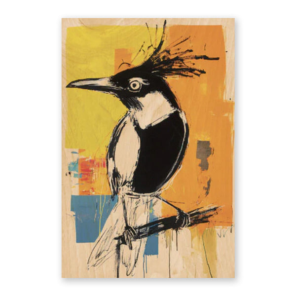 Australiana Postcard | Black Bird | Woodhi - Kami Paper