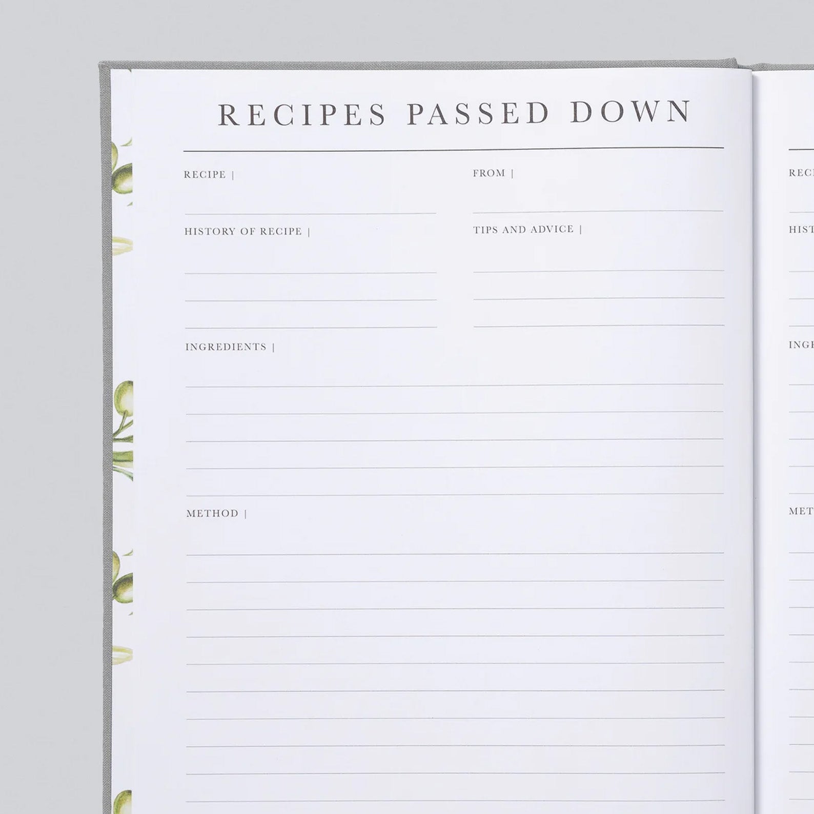 Recipe Book | Recipes Passed Down | Write To Me | 2 COLOUR OPTIONS AVAILABLE