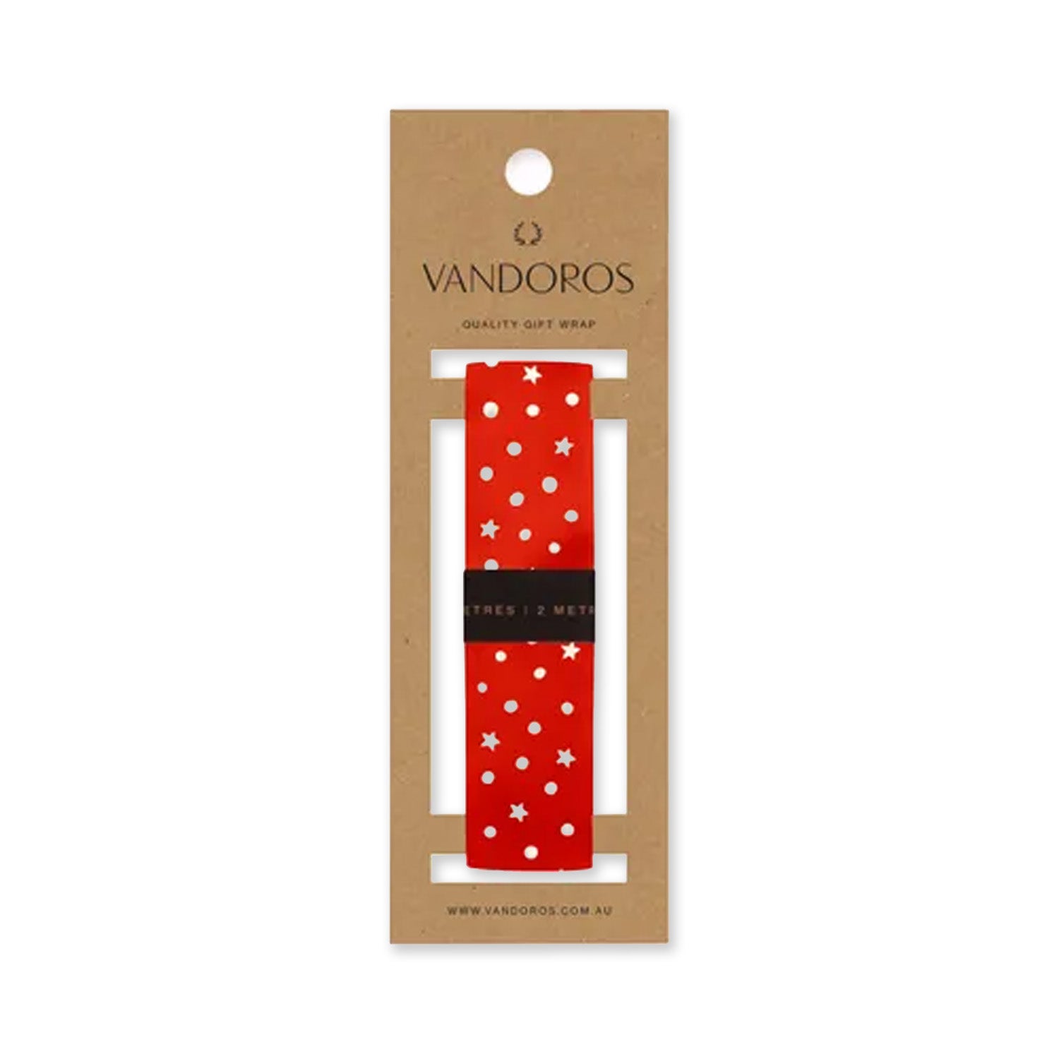 Ribbon | Starry Night Skein | Red & White | 25 mm x 2 m | Vandoros