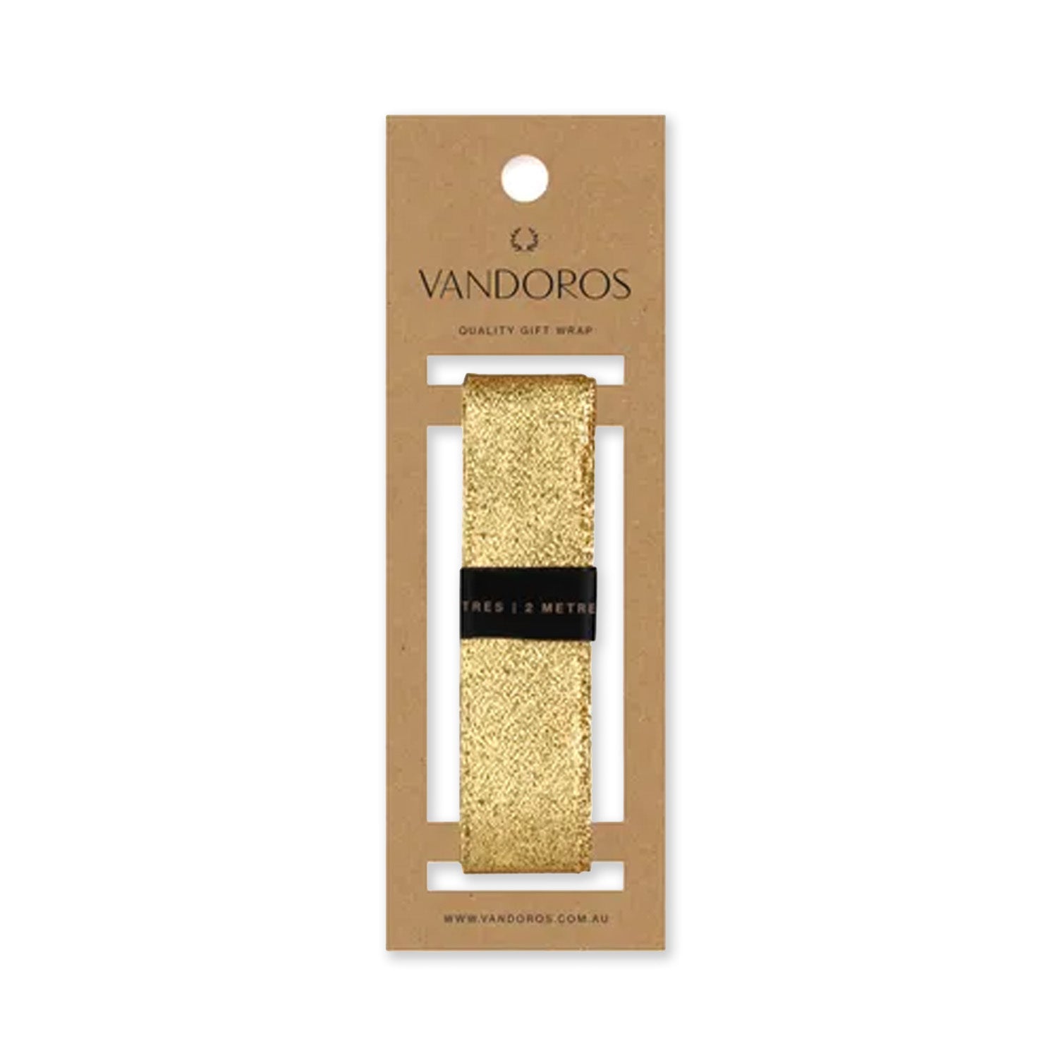 Ribbon | Stellar Skein | Antique Gold | 25 mm x 2 m | Vandoros