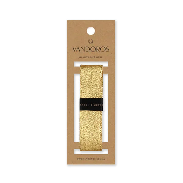 Ribbon | Stellar Skein | Antique Gold | 25 mm x 2 m | Vandoros