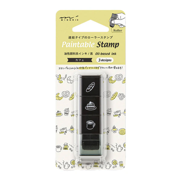 Stamp | Paintable Roller Stamp | Cafe | Midori