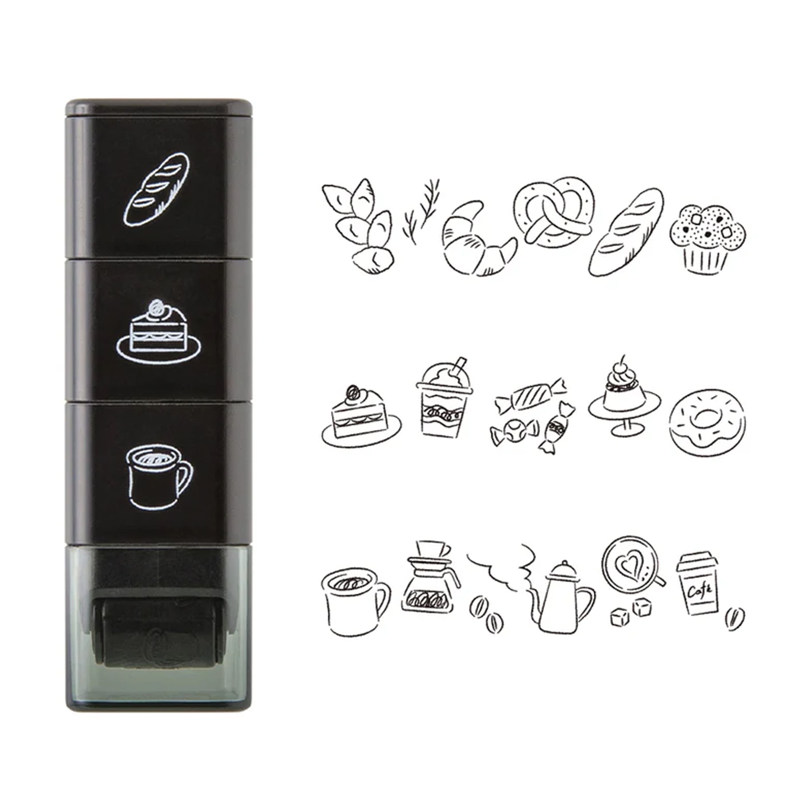 Stamp | Paintable Roller Stamp | Cafe | Midori