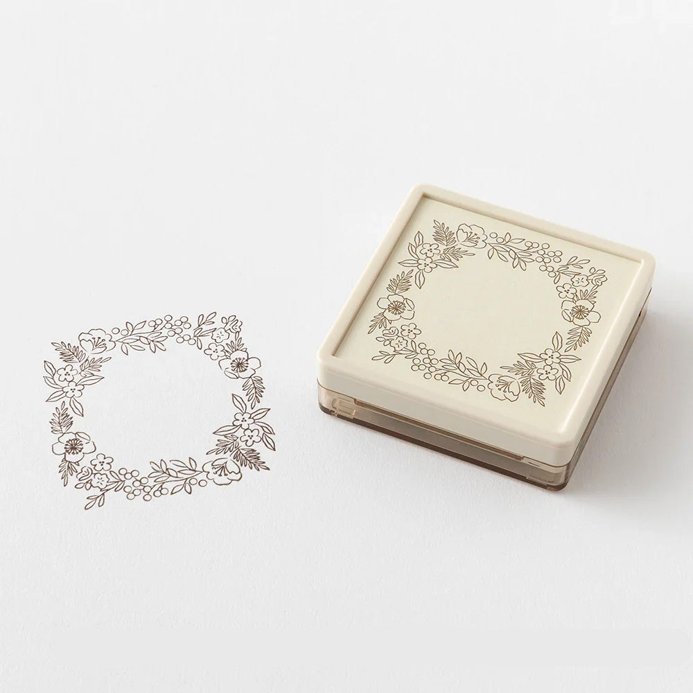 Stamp | Self Inking Stamp | Floral Decoration | Bread | Midori