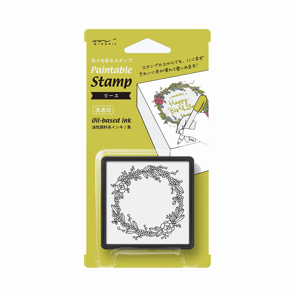 Stamp | Self Inking Stamp | Wreath | Midori