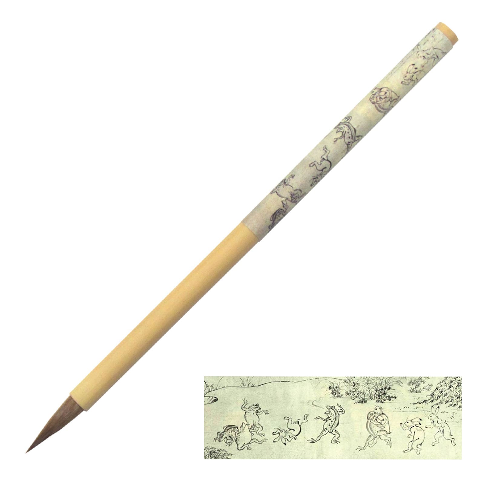 Shodo Set | Calligraphy Set | Echizen Lacquer Rose | Small | Choju Jinbutsu Giga |Akashiya