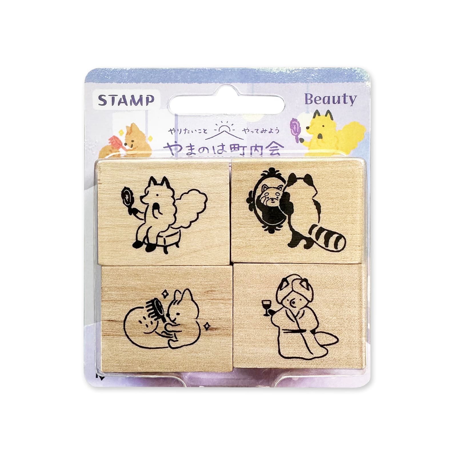 Stamp | Wooden Rubber Stamp Set | Yamanoha Chonaikai | Beauty | NB Co.
