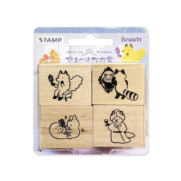 Stamp | Wooden Rubber Stamp Set | Yamanoha Chonaikai | Beauty | NB Co.