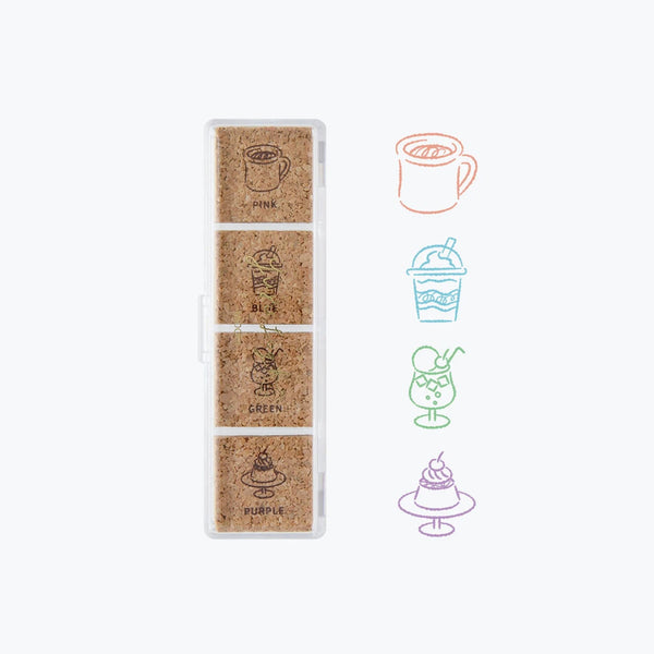 Stamp | Pre Inked Paintable Stamp | Yuru Log | Cafe | Midori