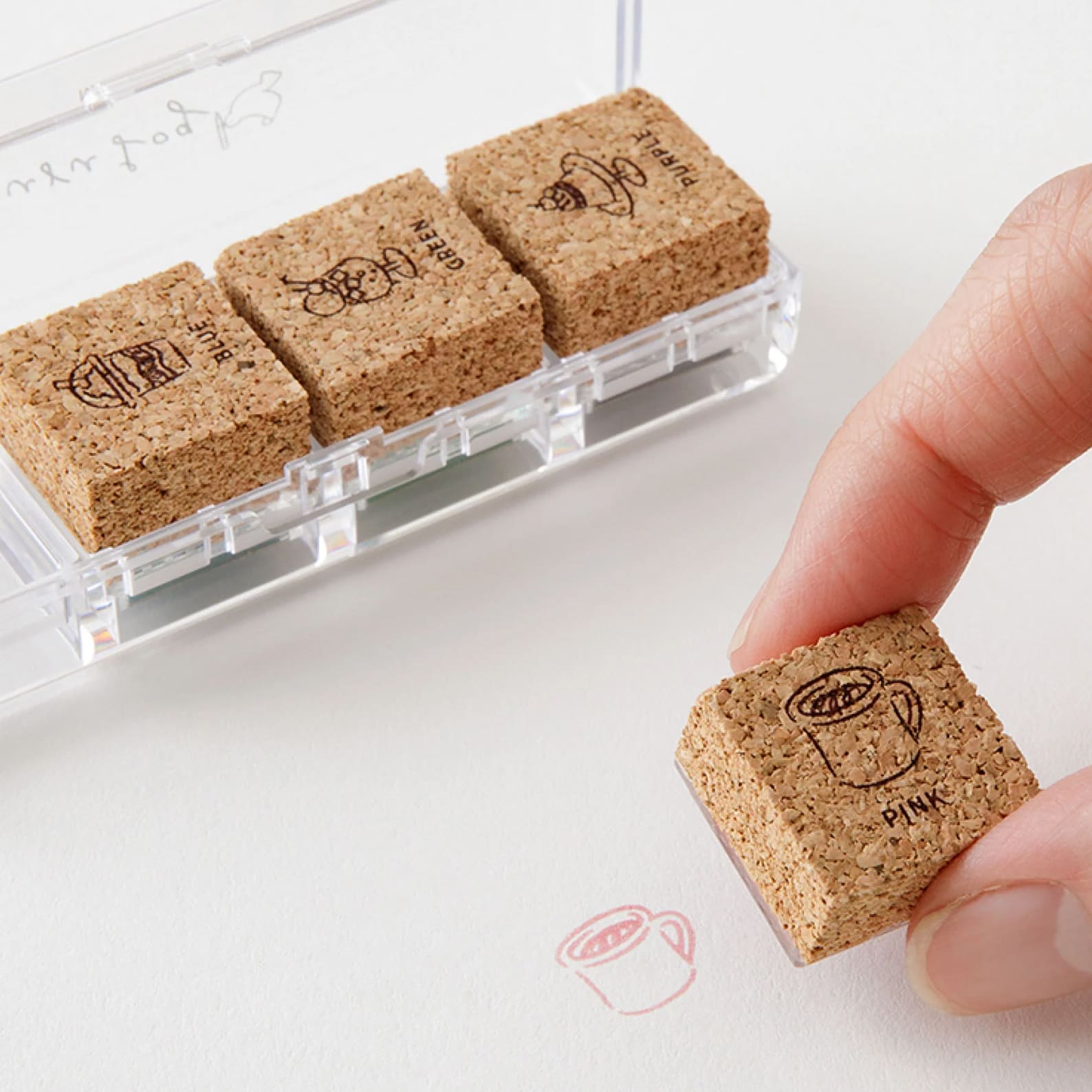 Stamp | Pre Inked Paintable Stamp | Yuru Log | Cafe | Midori