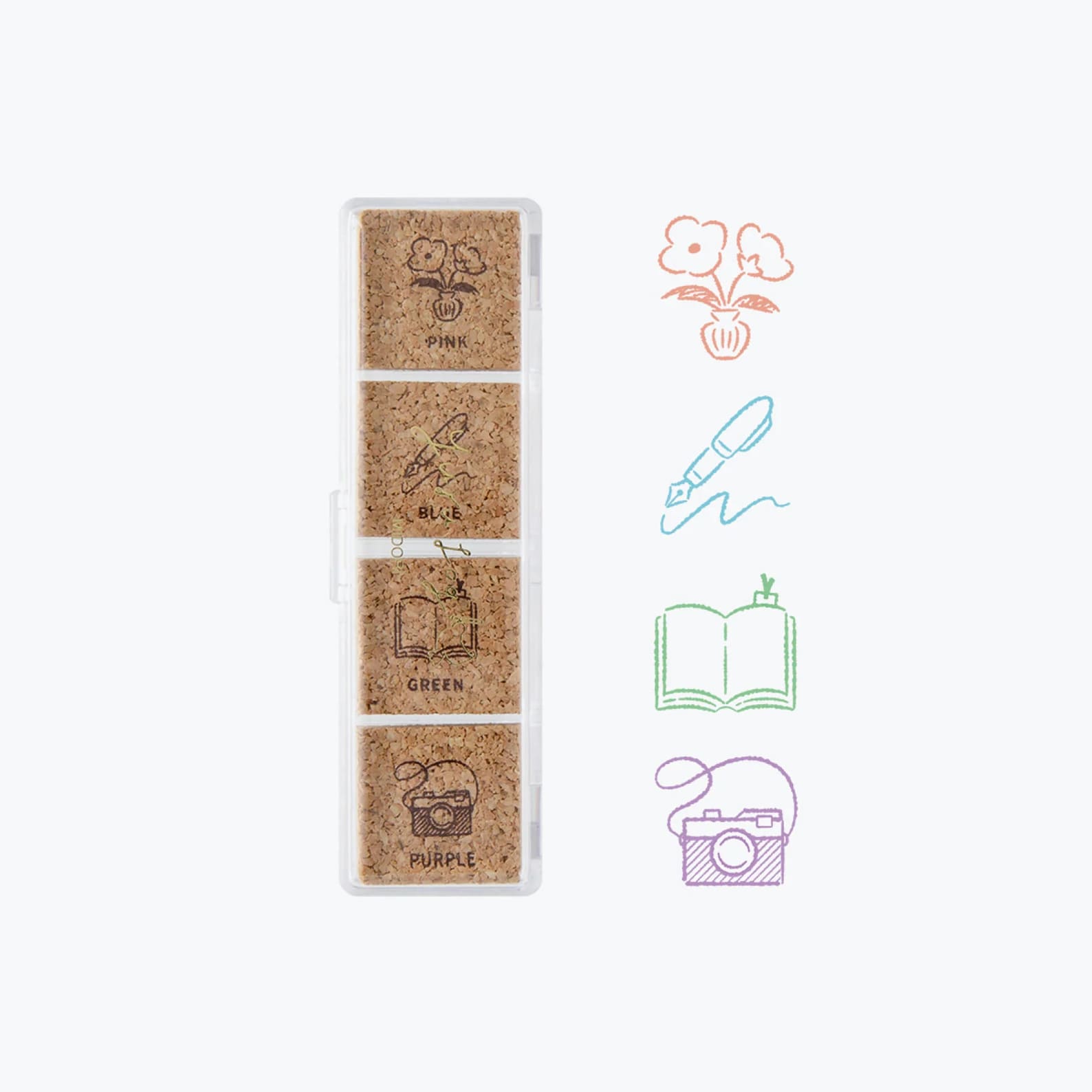 Stamp | Pre Inked Paintable Stamp | Yuru Log | Daily Life | Midori