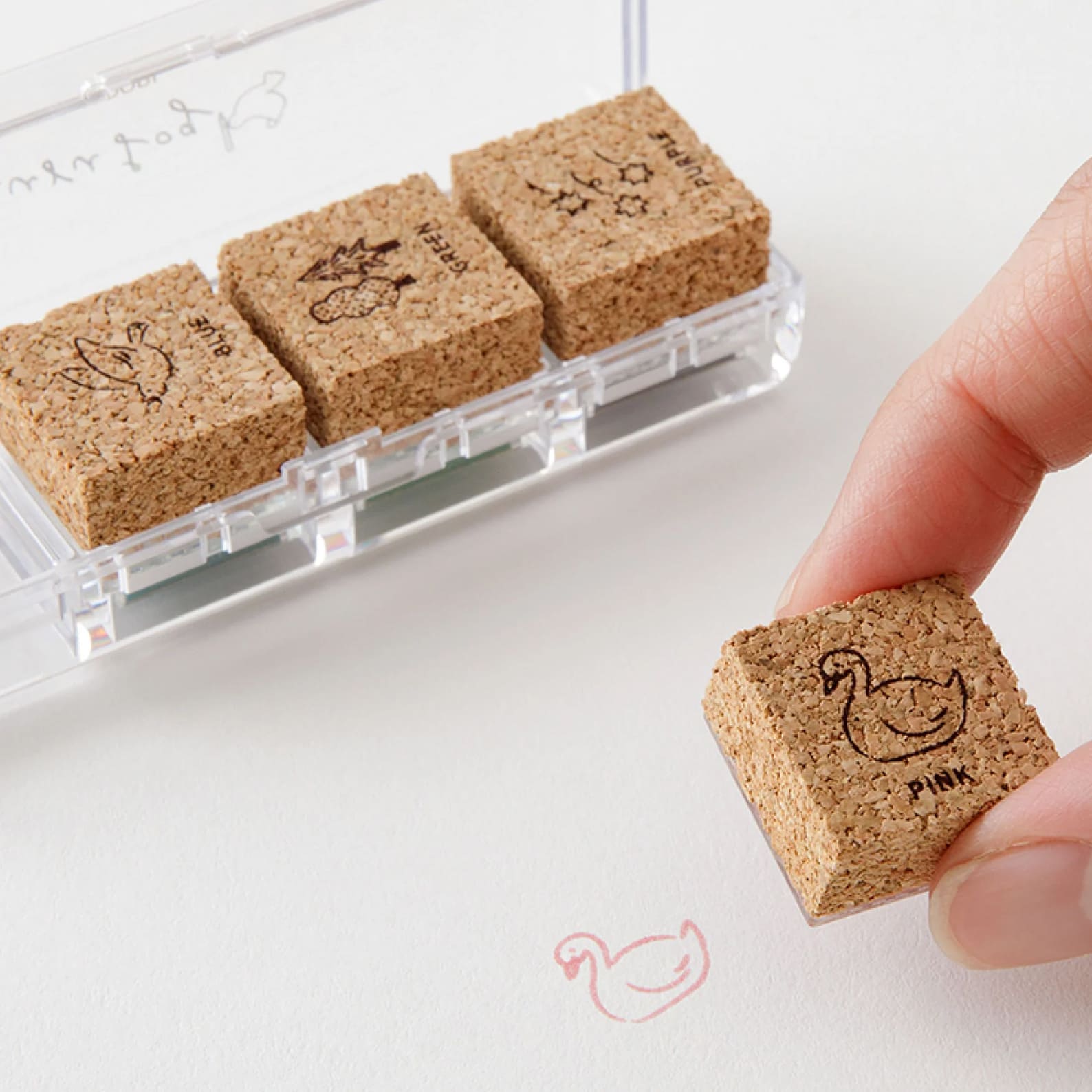 Stamp | Pre Inked Paintable Stamp | Yuru Log | Forest | Midori
