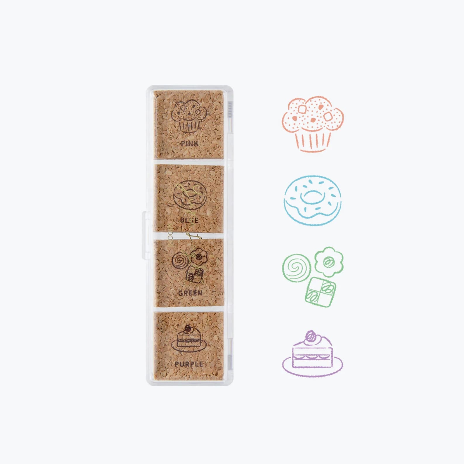 Stamp | Pre Inked Paintable Stamp | Yuru Log | Sweet | Midori