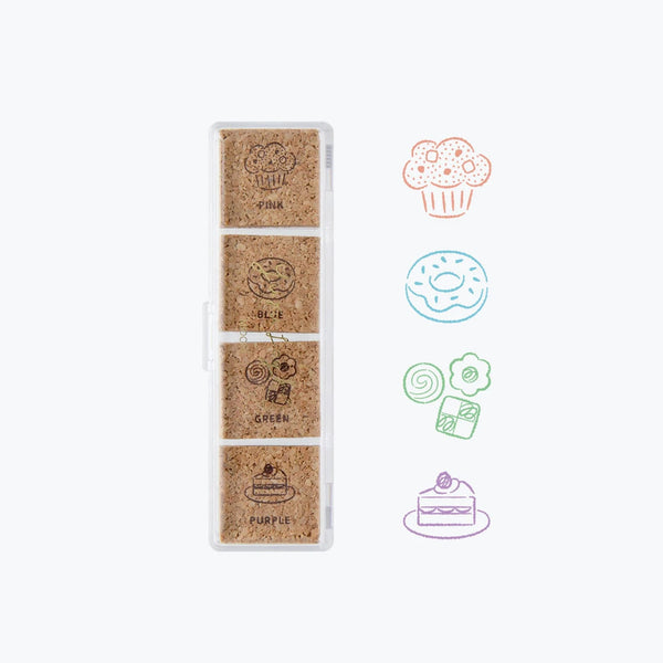 Stamp | Pre Inked Paintable Stamp | Yuru Log | Sweet | Midori