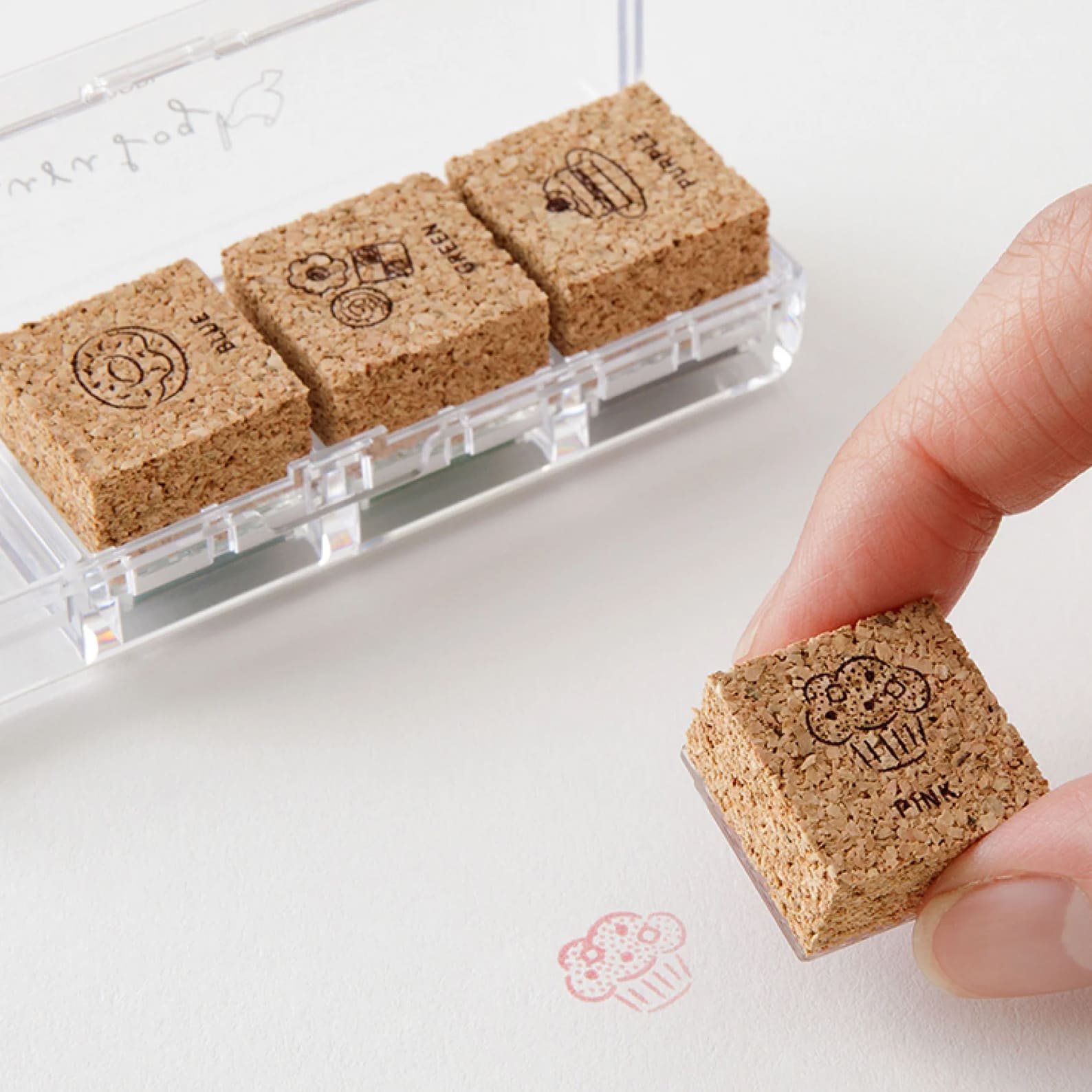 Stamp | Pre Inked Paintable Stamp | Yuru Log | Sweet | Midori