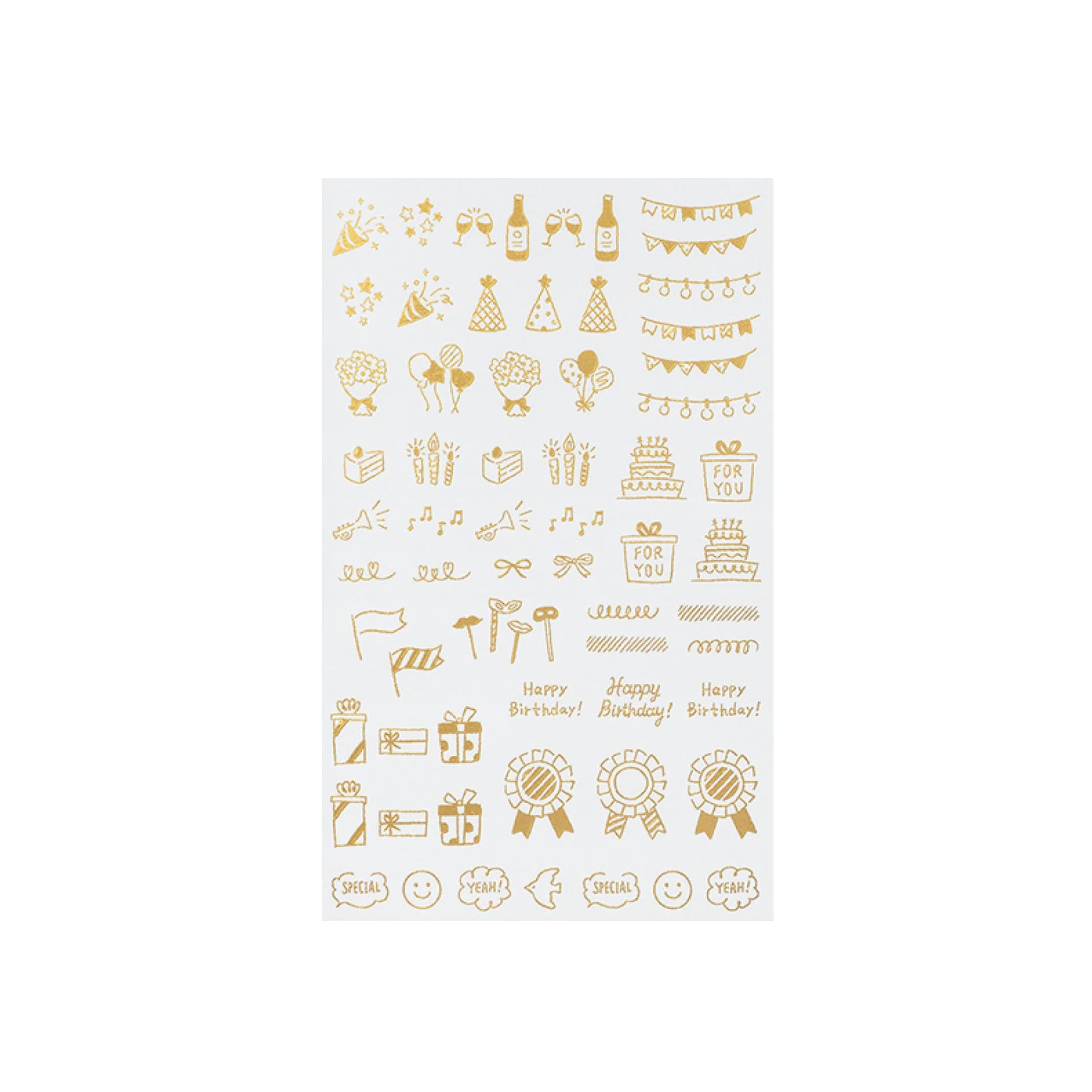 Sticker | Foil Transfer Sticker | Celebration | Midori