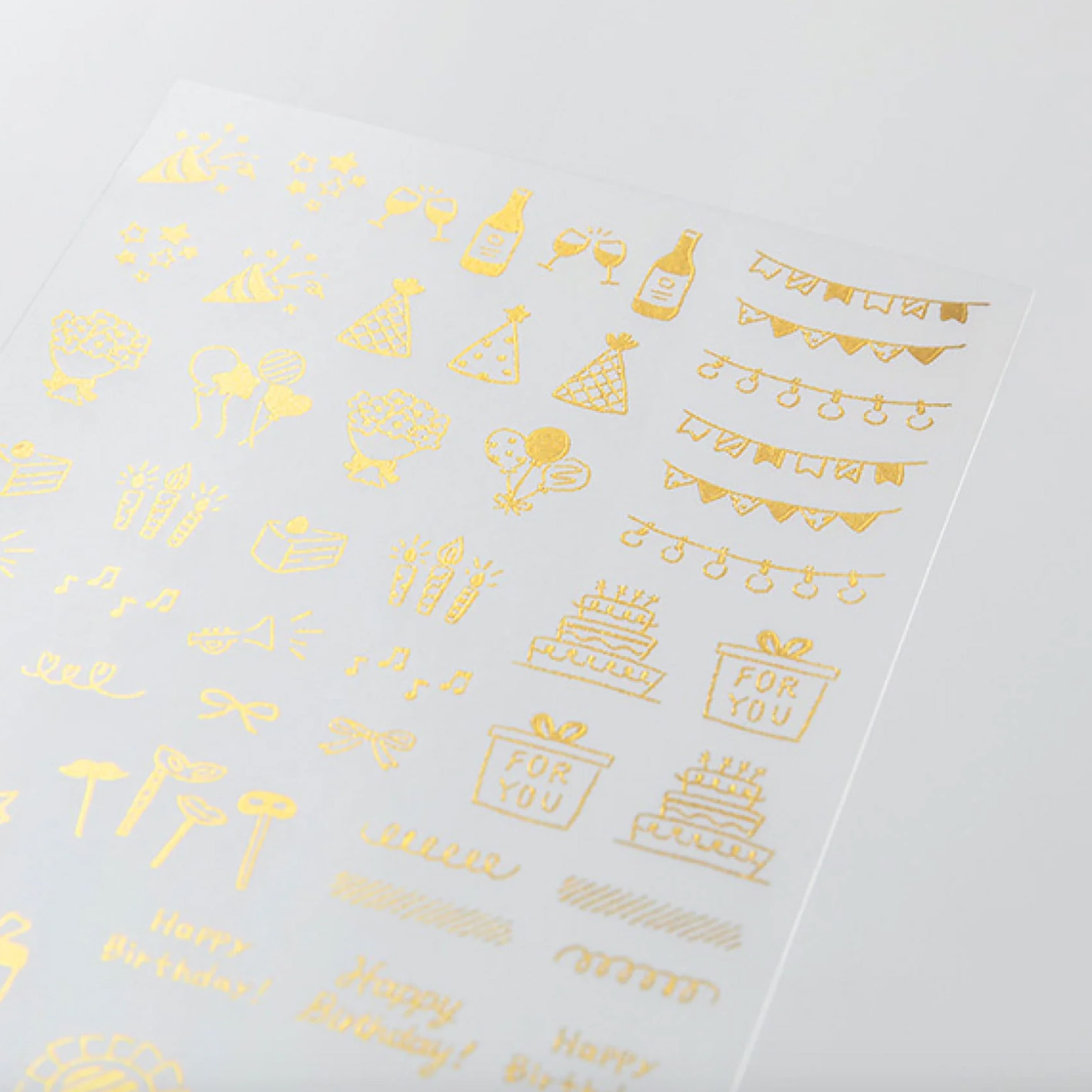 Sticker | Foil Transfer Sticker | Celebration | Midori