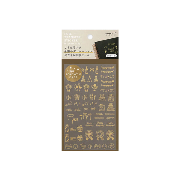 Sticker | Foil Transfer Sticker | Celebration | Midori