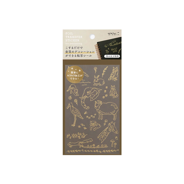 Sticker | Foil Transfer Sticker | Land Animals | Midori