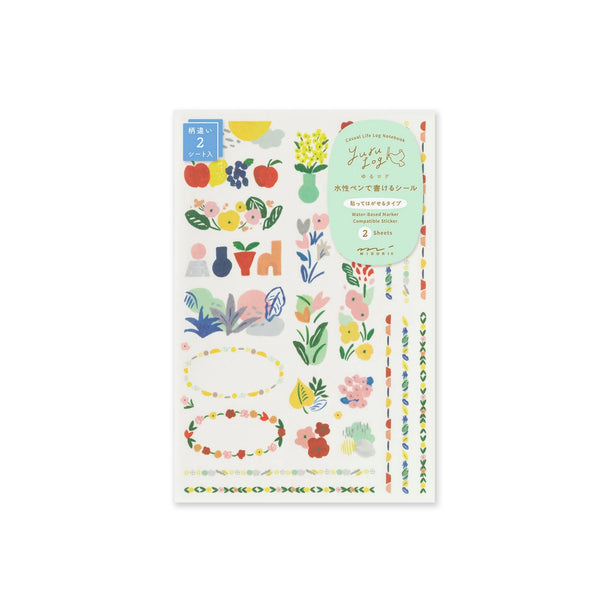Sticker | Yuru Log | Motif Textile | Midori