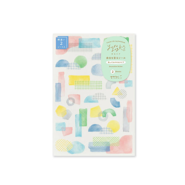 Sticker | Yuru Log | Watercolour Motif | Midori