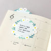 Die Cut Sticky Notes | White Wreath | Midori