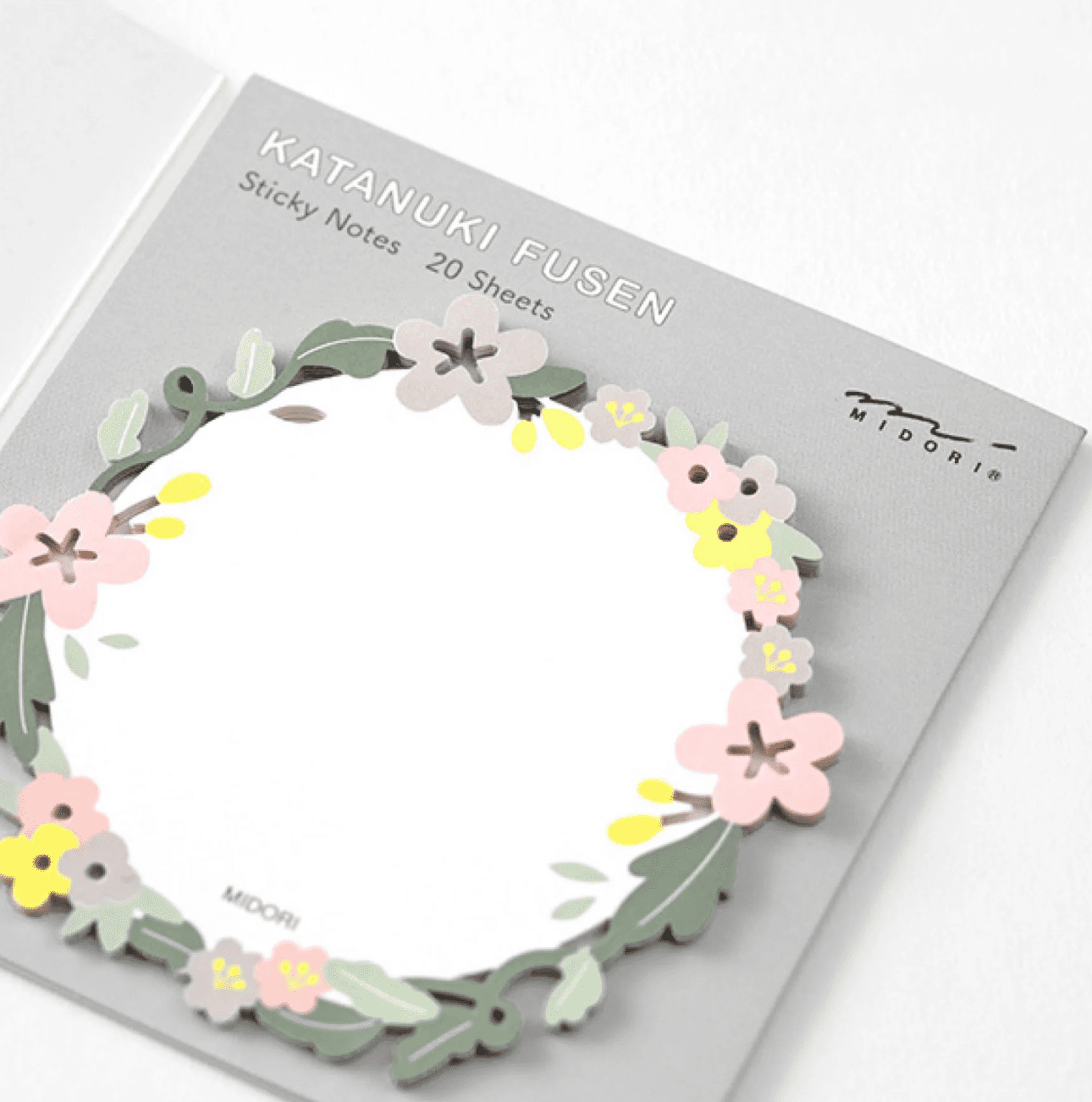 Die Cut Sticky Notes | Wreath | Midori