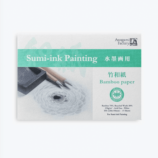 Art Pad | Sumi-e Painting Bamboo Paper Pad | 22.8x15.8cm | Awagami