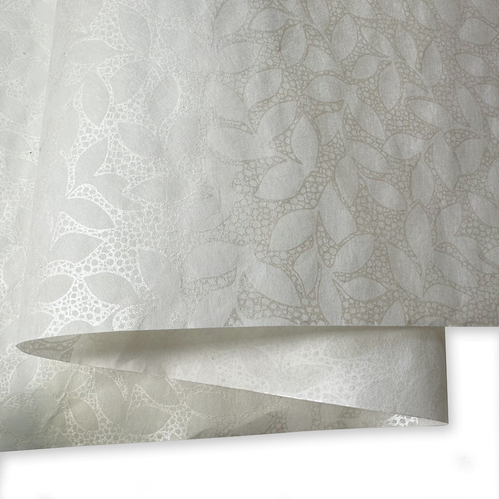 Thai Paper | Screenprint | Leaf Motif | 4 COLOUR  OPTIONS AVAILABLE - Kami Paper