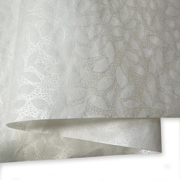 Thai Paper | Screenprint | Leaf Motif | 4 COLOUR  OPTIONS AVAILABLE - Kami Paper