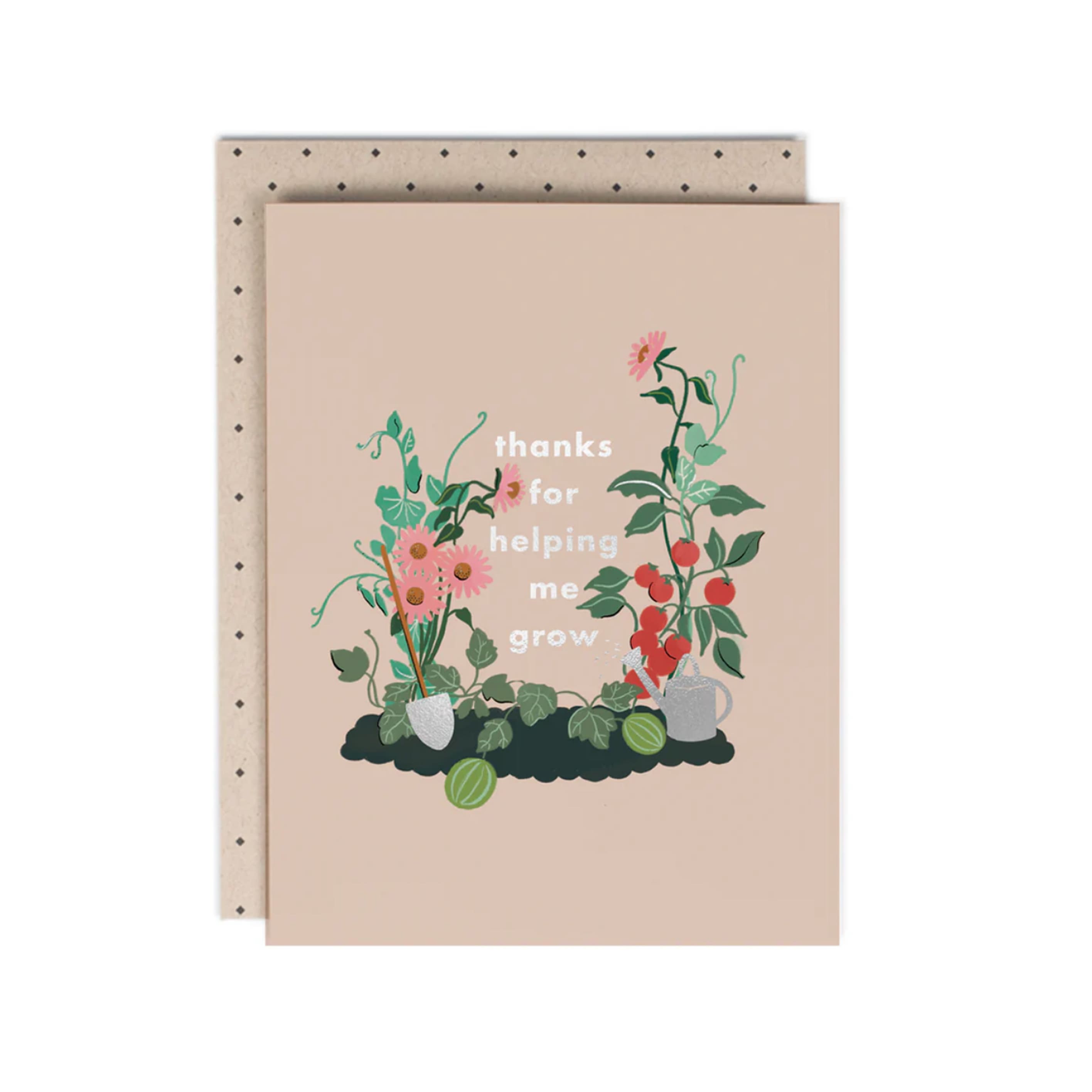 Thank You Card | Thanks For Helping Me Grow | Amy Heitman