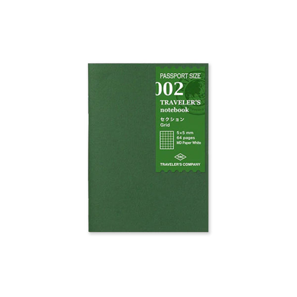 Notebook Refill | Grid Paper | Traveler's Company | 2 SIZE OPTIONS AVAILABLE - Kami Paper
