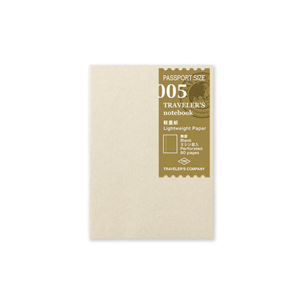 Notebook Refill | Lightweight Paper | Traveler's Company | 2 SIZE OPTIONS AVAILABLE - Kami Paper