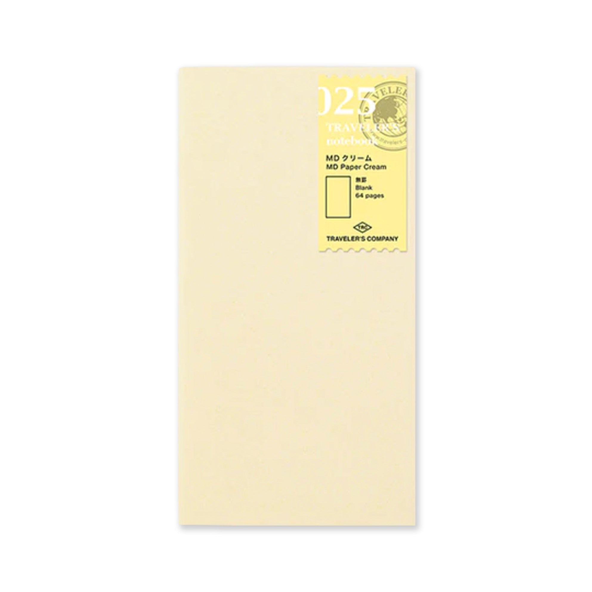 Notebook Refill | MD Cream Paper | Traveler's Company | 2 SIZE OPTIONS AVAILABLE - Kami Paper