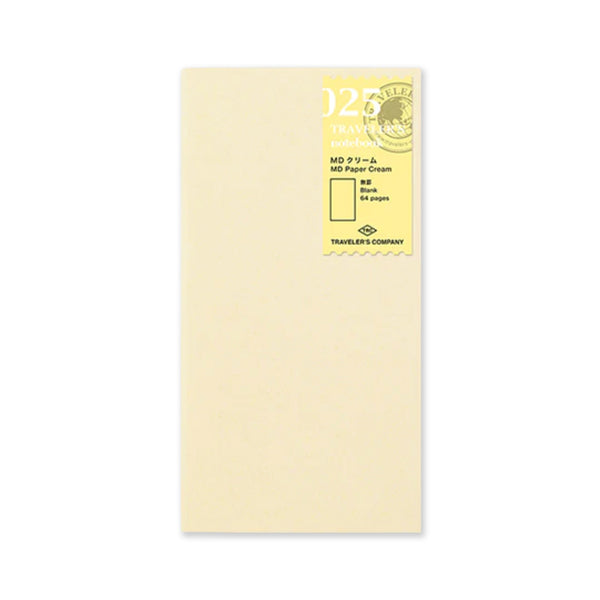 Notebook Refill | MD Cream Paper | Traveler's Company | 2 SIZE OPTIONS AVAILABLE - Kami Paper